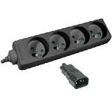 Multiprise 4 sorties FR (Entrée IEC C14) 10A