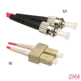 Jarretière OM4 SC/UPC ST/UPC Duplex Primacy 10m