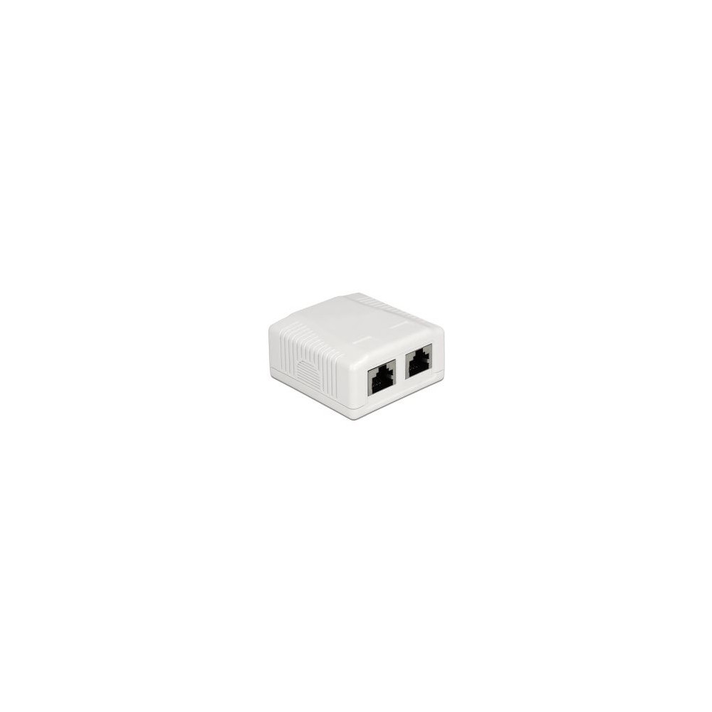 Prise monobloc 2 RJ45 STP Cat 6A