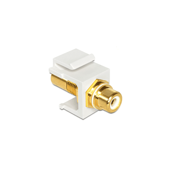 Embase Keystone RCA femelle RCA fem. blanc gold