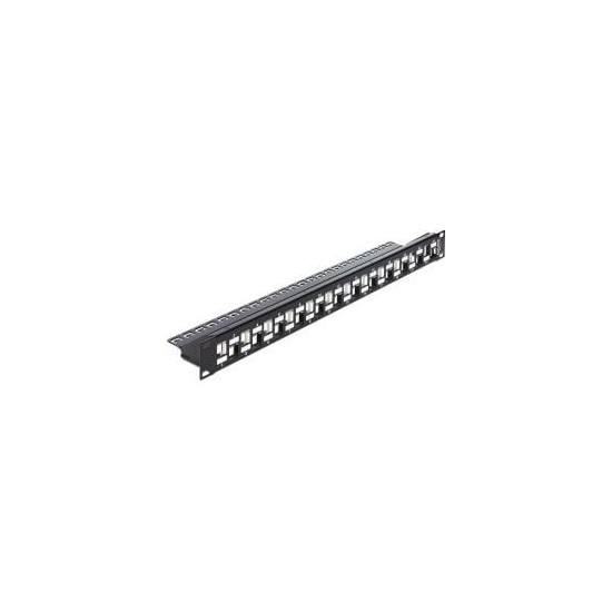 Panneau de brassage nu 19" 1U HB 24 ports Keystone