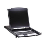 Console KVM rackable 1U sur IP Cat 5e + écran 19''