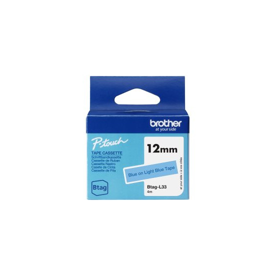 Ruban Btag non-laminé 12mm Bleu/Bleu Clair