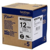 Rubans HG HIGH GRADE laminé 12mm Noir/Transparent