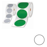 Rouleau pastilles prédéc. blanc Ø 25mm 1000 étiq.