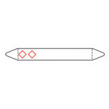 Rouleau marq. tuyau blanc picto 26x250mm 351 étiq.