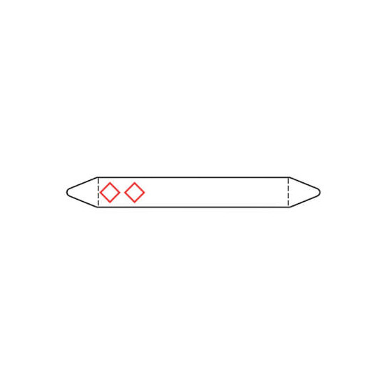 Rouleau marq. tuyau blanc picto 37x355mm 160 étiq.