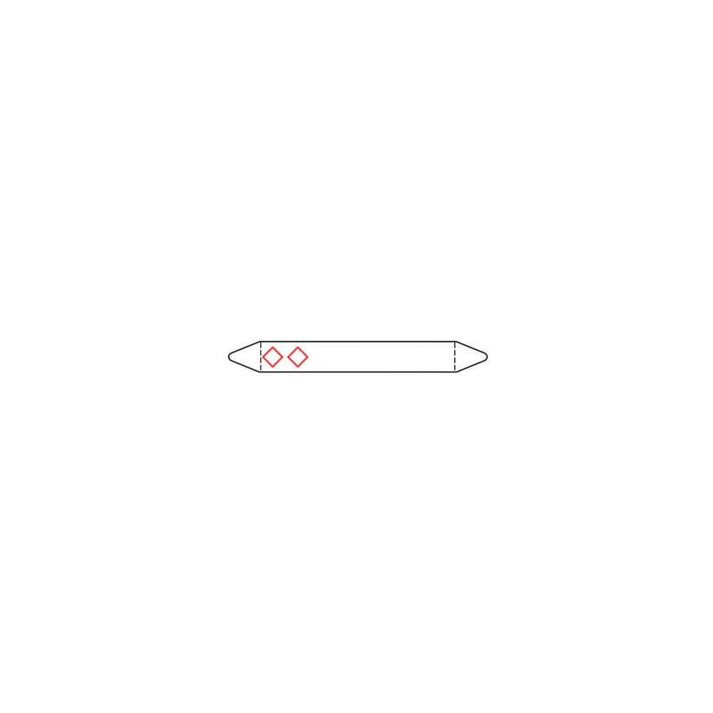 Rouleau marq. tuyau blanc picto 52x450mm 130 étiq.