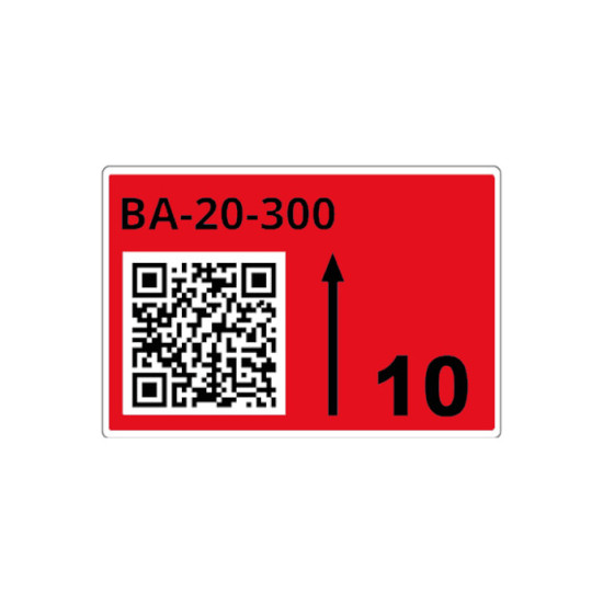 Rouleau d'étiq. racks rouges B 55x85mm 340 étiq.