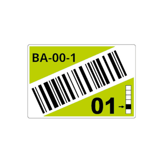 Rouleau d'étiq. racks vertes A 70x110mm 260 étiq.