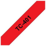 Ruban d'étiquettes TC401 Noir/Rouge
