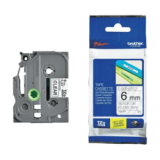 Ruban TZ laminé 6mm noir / transparent