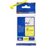 Ruban TZ laminé flexible 6mm Noir/Jaune