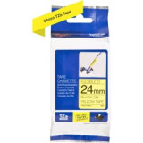 Ruban TZ laminé flexible 24mm Noir/Jaune
