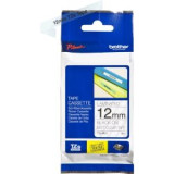 Ruban TZEM laminé 12mm Noir/Mat Transparent