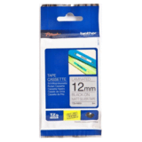 Ruban TZEM laminé 12mm noir / argent