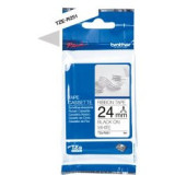 Ruban TZER251 24mm noir / blanc tissu non adhésif