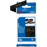Ruban TZER354 24mm or / noir tissu non adhésif