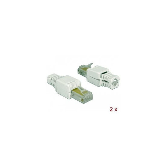 Connecteur réseau RJ45 Cat 5e UTP Toolfree (x2)