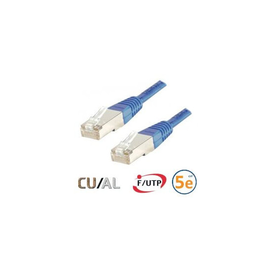 Cordon RJ45 Cat 5e F/UTP Classic 0.3m bleu