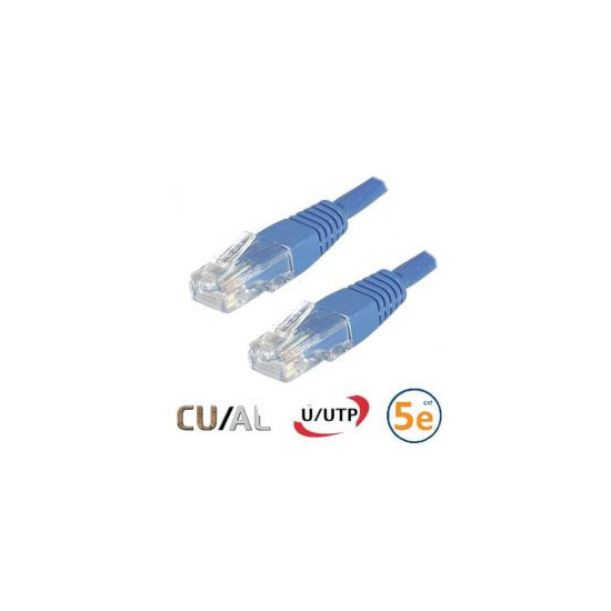 Cordon RJ45 Cat 5e F/UTP Classic 1m bleu