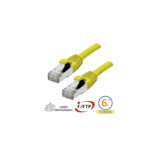Cordon RJ45 Cat 6a F/FTP Primacy LSZH 2m bleu