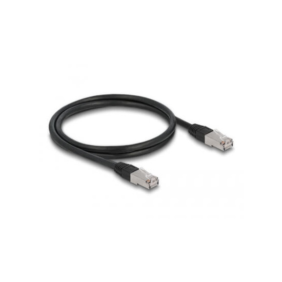 Cordon RJ45 Cat 6a outdoor LSZH S/FTP 1m noir