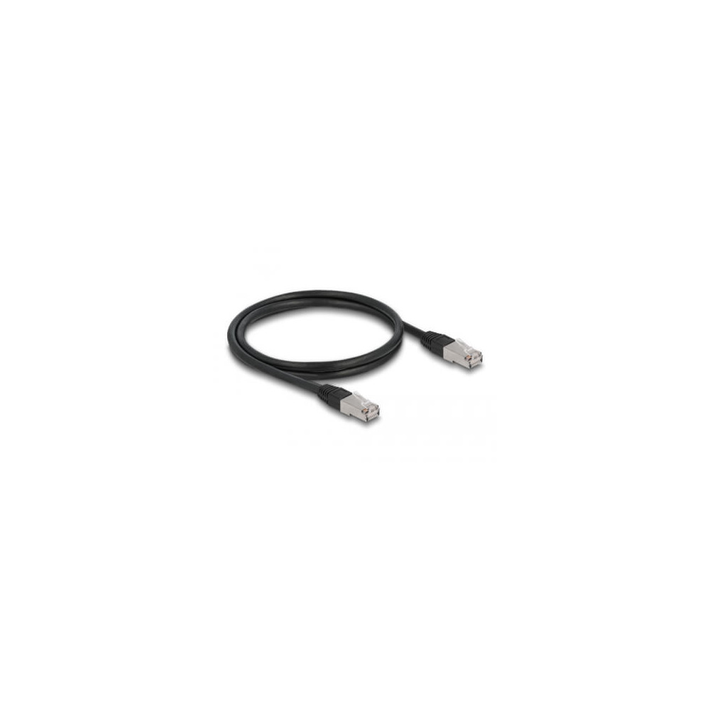 Cordon RJ45 Cat 6a outdoor LSZH S/FTP 1m noir