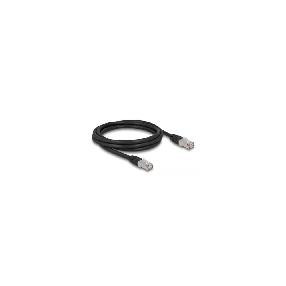 Cordon RJ45 Cat 6a outdoor LSZH S/FTP 2m noir