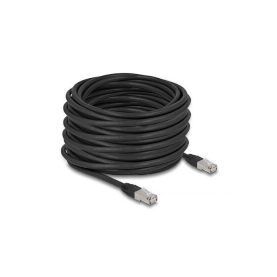 Cordon RJ45 Cat 6a outdoor LSZH S/FTP 20m noir