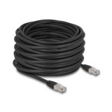 Cordon RJ45 Cat 6a outdoor LSZH S/FTP 20m noir