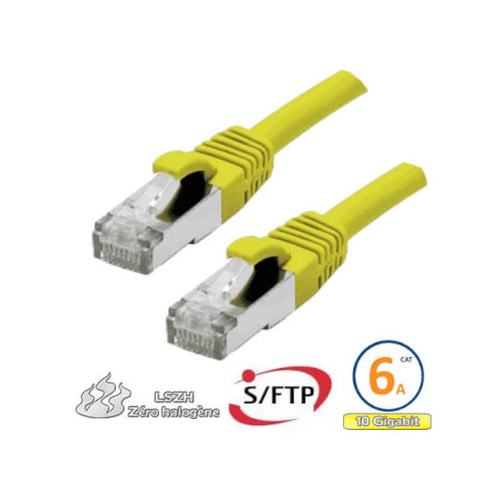 Cordon RJ45 Cat 6a F/FTP Primacy LSZH 5m bleu