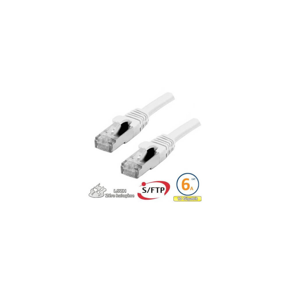 Cordon RJ45 Cat 6a F/FTP Primacy LSZH 5m bleu
