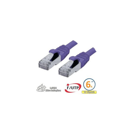 Cordon RJ45 Cat 6a F/FTP Primacy LSZH 5m bleu