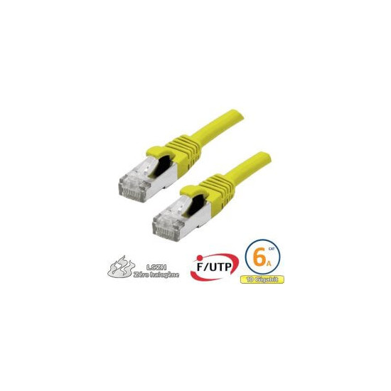 Cordon RJ45 Cat 6a F/FTP Primacy LSZH 10m bleu