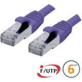 Cordon RJ45 Cat 6a F/FTP Primacy LSZH 0.3m bleu