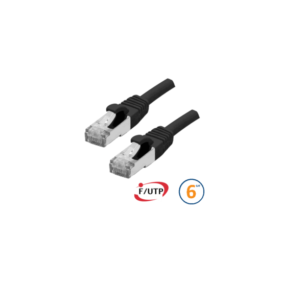 Cordon RJ45 Cat 6a F/FTP Primacy LSZH 0.3m bleu