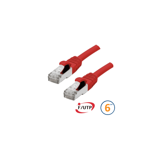 Cordon RJ45 Cat 6a F/FTP Primacy LSZH 0.3m bleu