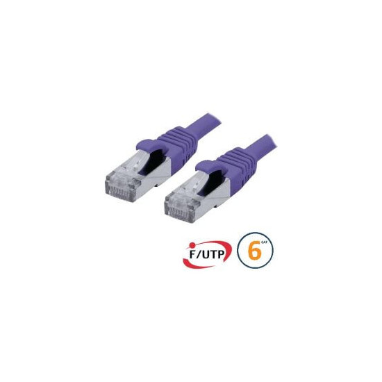 Cordon RJ45 Cat 6a F/FTP Primacy LSZH 2m bleu