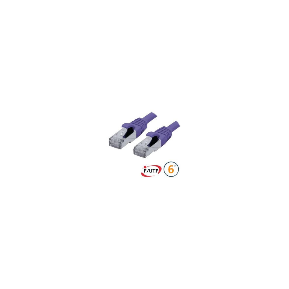 Cordon RJ45 Cat 6a F/FTP Primacy LSZH 2m bleu