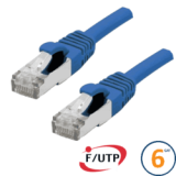 Cordon RJ45 Cat 6a F/FTP Primacy LSZH 3m bleu
