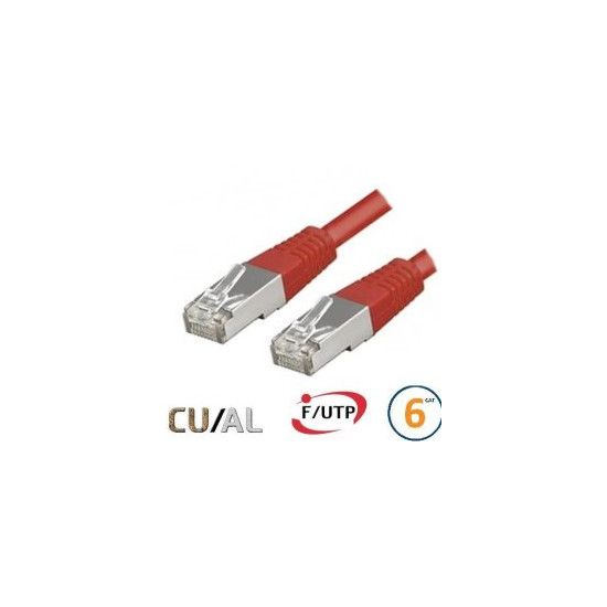 Cordon RJ45 Cat 6a F/FTP Primacy LSZH 0.5m bleu
