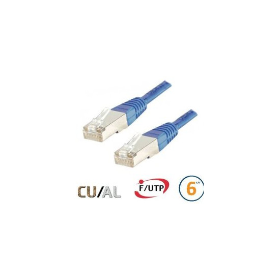 Cordon RJ45 Cat 6a F/FTP Primacy LSZH 5m bleu
