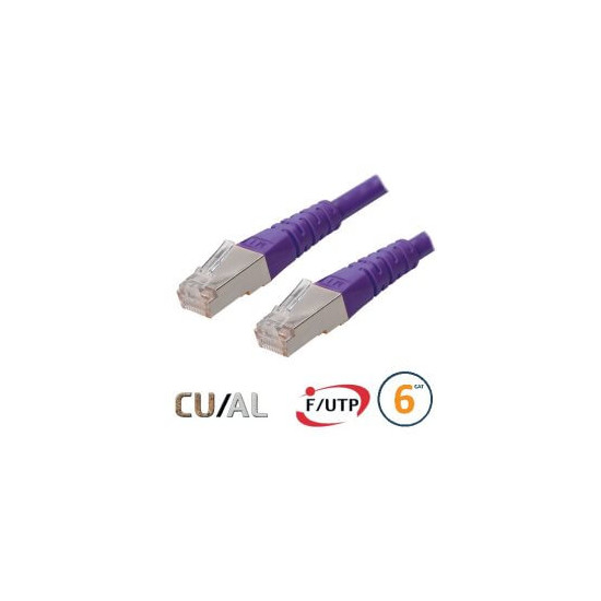 Cordon RJ45 Cat 6a F/FTP Primacy LSZH 10m bleu
