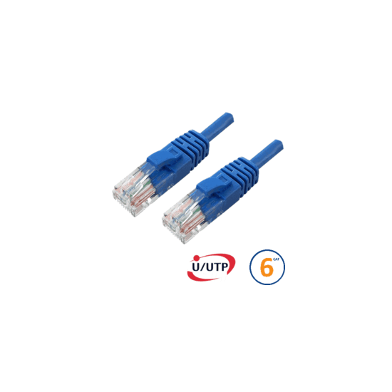 Cordon RJ45 Cat 6a F/FTP Primacy LSZH 0.3m bleu
