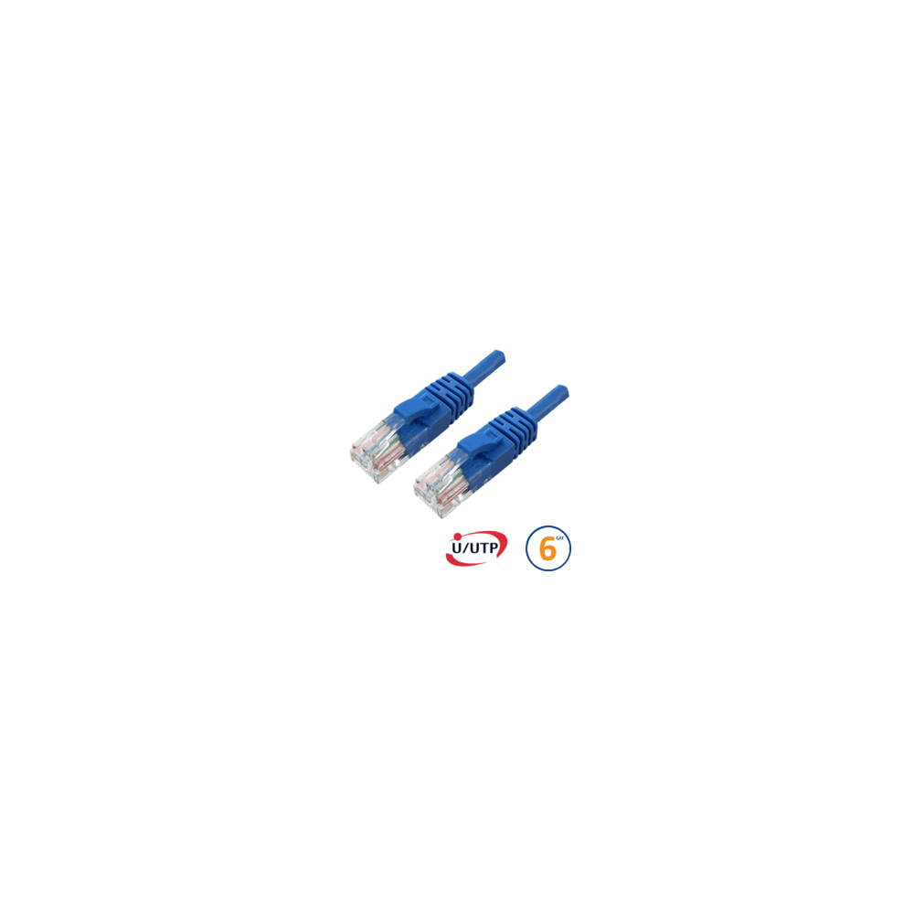Cordon RJ45 Cat 6a F/FTP Primacy LSZH 0.3m bleu