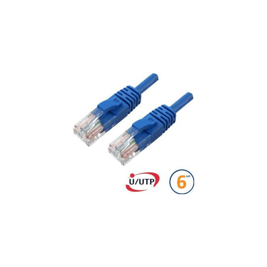 Cordon RJ45 Cat 6a F/FTP Primacy LSZH 10m bleu