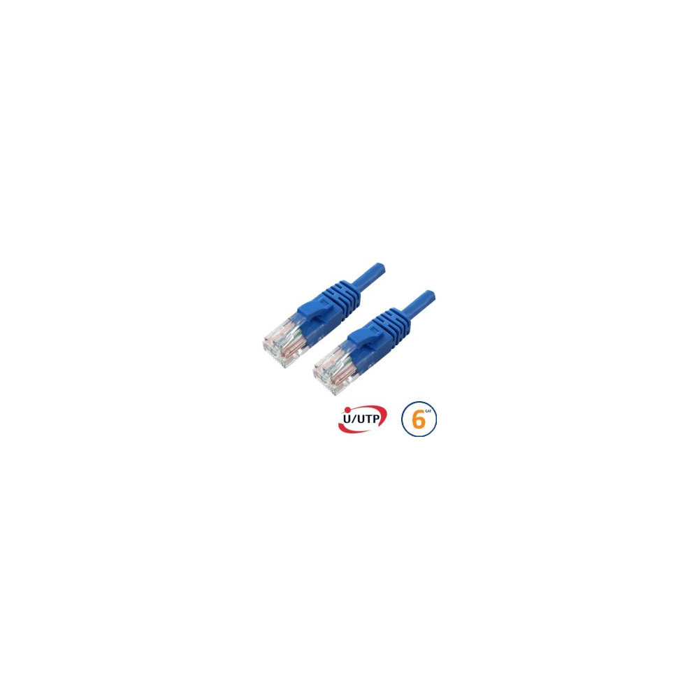 Cordon RJ45 Cat 6a F/FTP Primacy LSZH 10m bleu