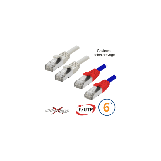 Cordon RJ45 Cat 6a F/FTP Primacy LSZH 1m bleu