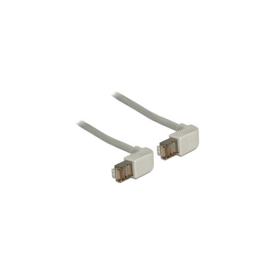 Cordon RJ45 Cat 5e S/FTP coudé / coudé 1m beige
